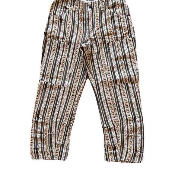 NWT Free People Super Sonic Stripe Print Low Rise Slim Utility Pants Size 6 - Picture 4 of 9